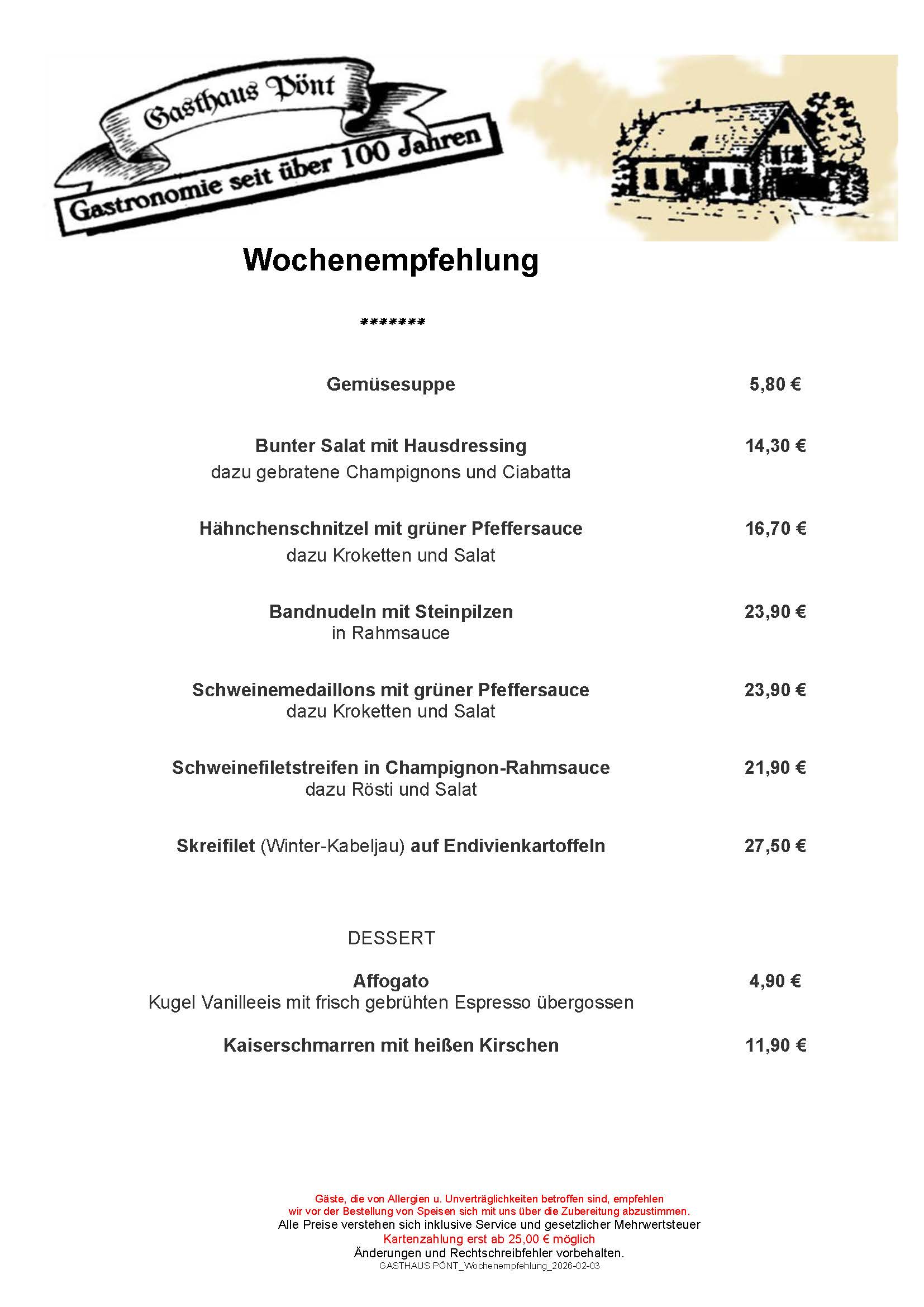 GASHAUS PÖNT_Wochenempfehlung_2026-02-03